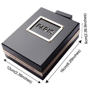 Paris perfume shaped purse